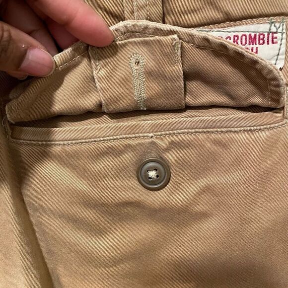 VINTAGE Abercrombie & Fitch Shorts Mens 32 Brown Tobacco Cargo Fatigues Y2K - Picture 11 of 15